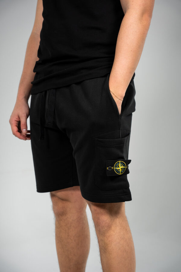 Stone Island – Sweatshorts Black tweede afbeelding