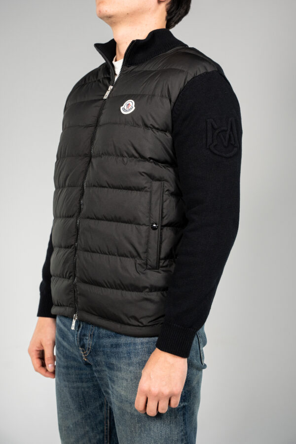 Moncler – Hybrid Zip Cardigan Black tweede afbeelding