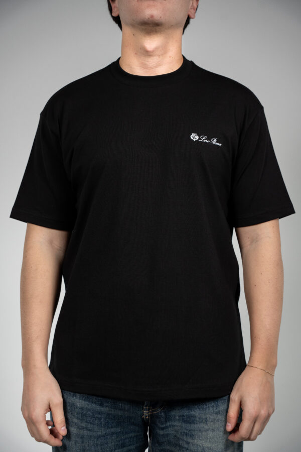 Loro Piana – T-Shirt Black White Logo