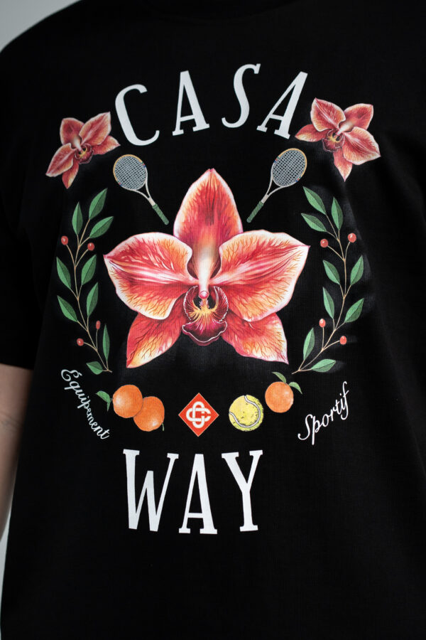 Casablanca – Flower T-Shirt Black tweede afbeelding