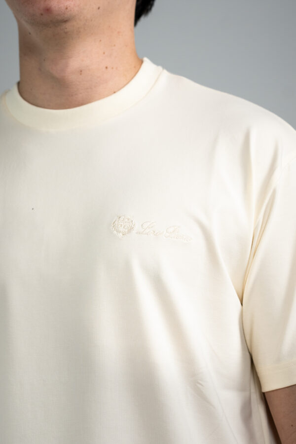 Loro Piana – T-Shirt Beige Beige Logo tweede afbeelding