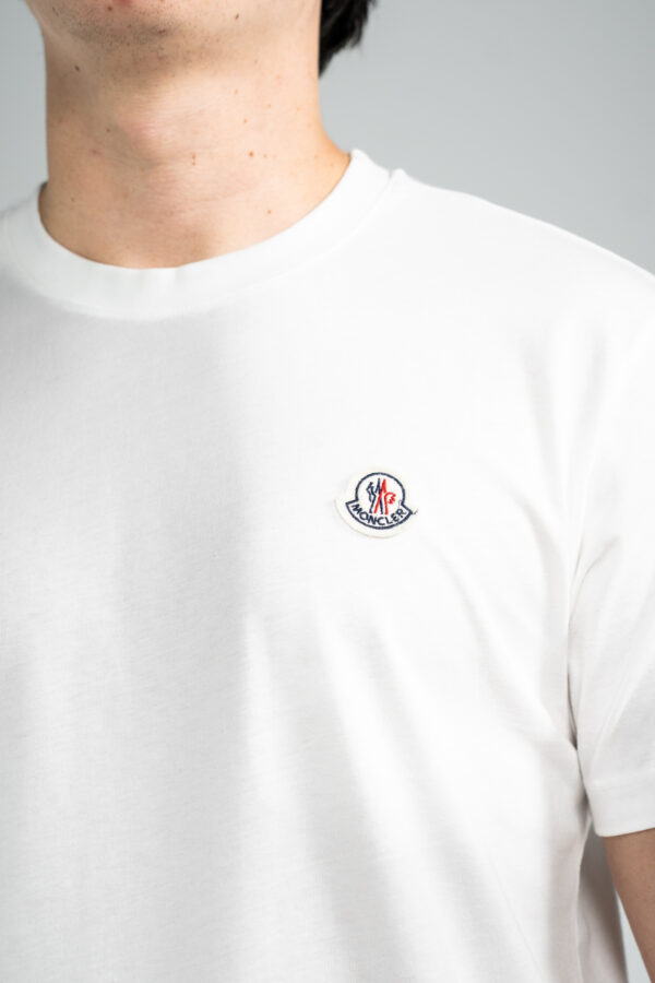 Moncler – Basic T-Shirt White tweede afbeelding