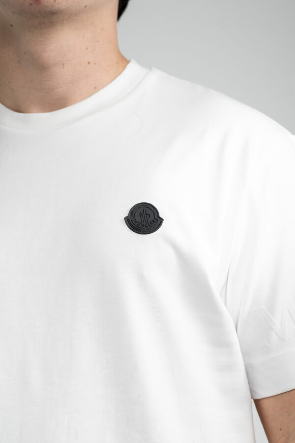 Moncler – Black Logo T-Shirt White tweede afbeelding