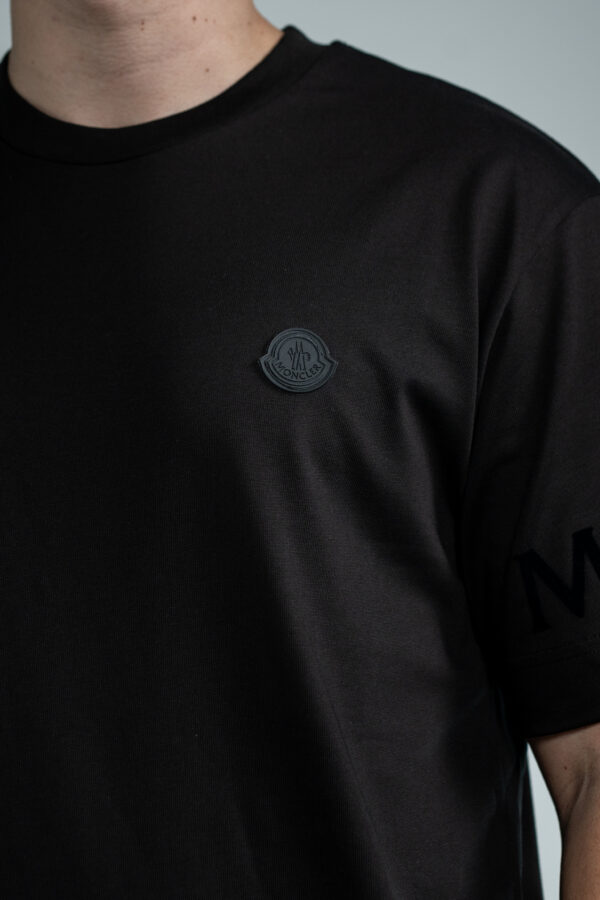 Moncler – Black Logo T-Shirt Black tweede afbeelding