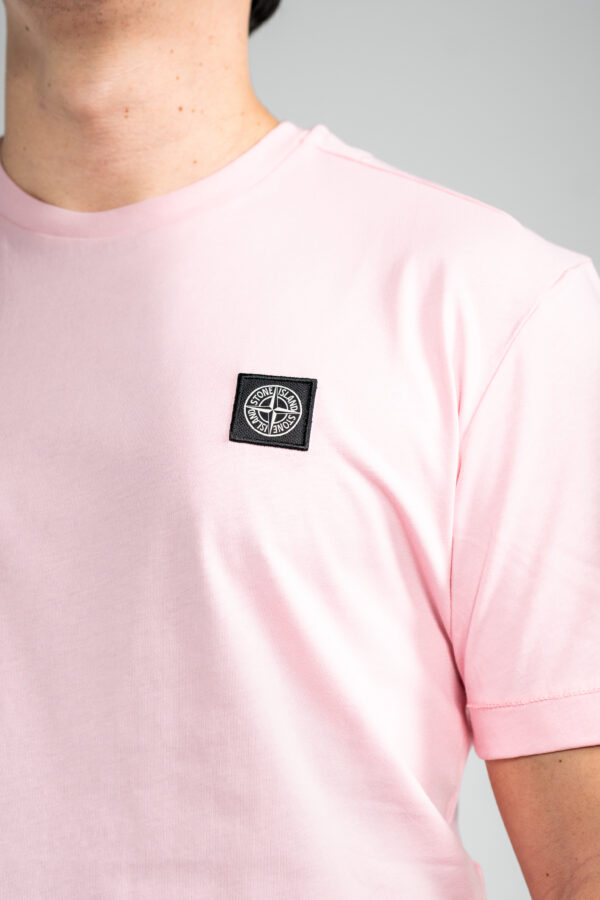 Stone Island – Basic T-Shirt Pink tweede afbeelding