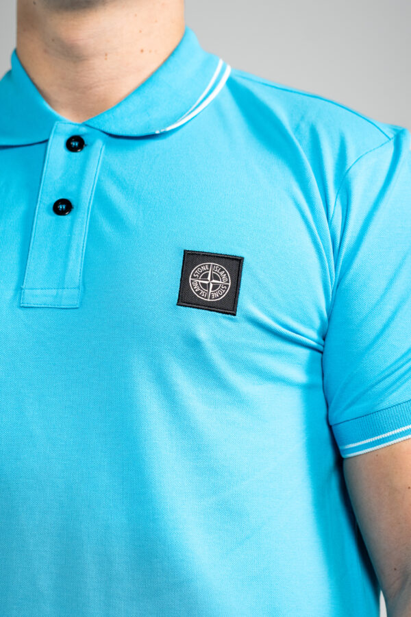 Stone Island – Polo Turquoise tweede afbeelding