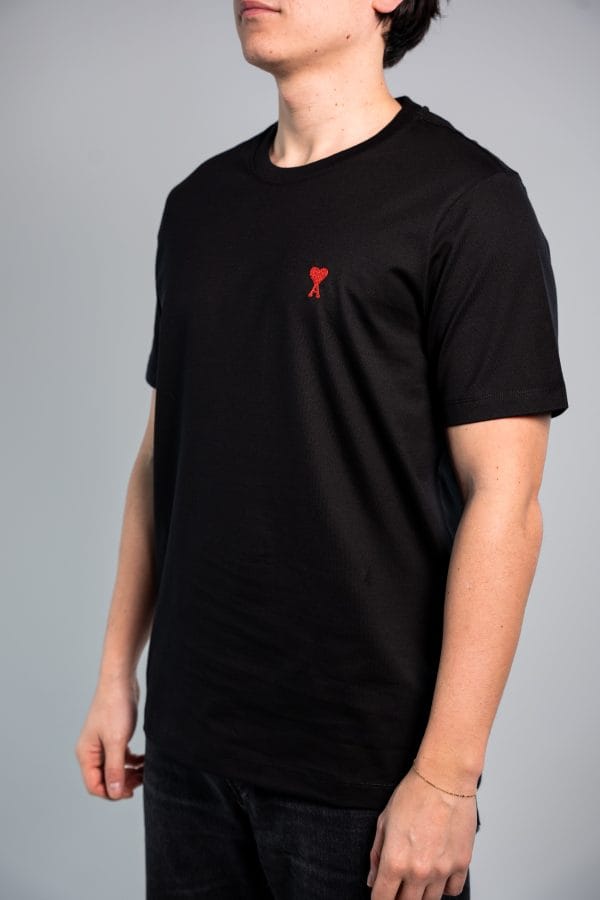 Ami – Basic T-shirt Black tweede afbeelding