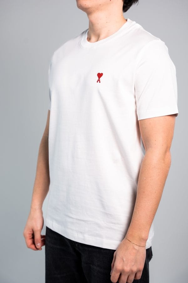 Ami – Basic T-shirt White tweede afbeelding