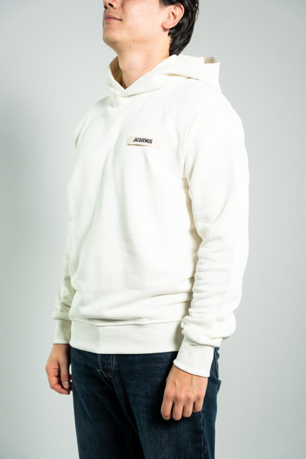 Jacquemus – Hoodie Gros Grain White tweede afbeelding