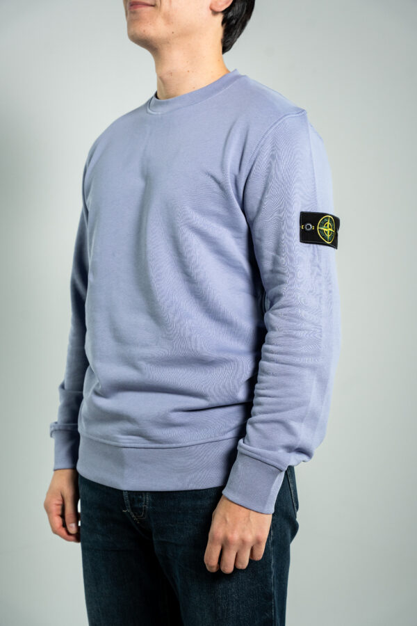 Stone Island – Basic Sweater Lila tweede afbeelding