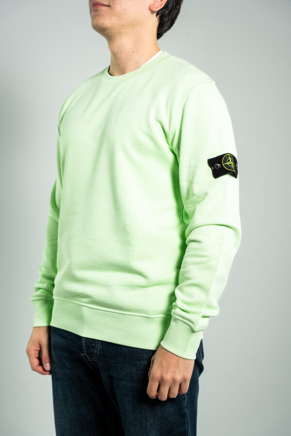 Stone Island – Basic Sweater Lime tweede afbeelding