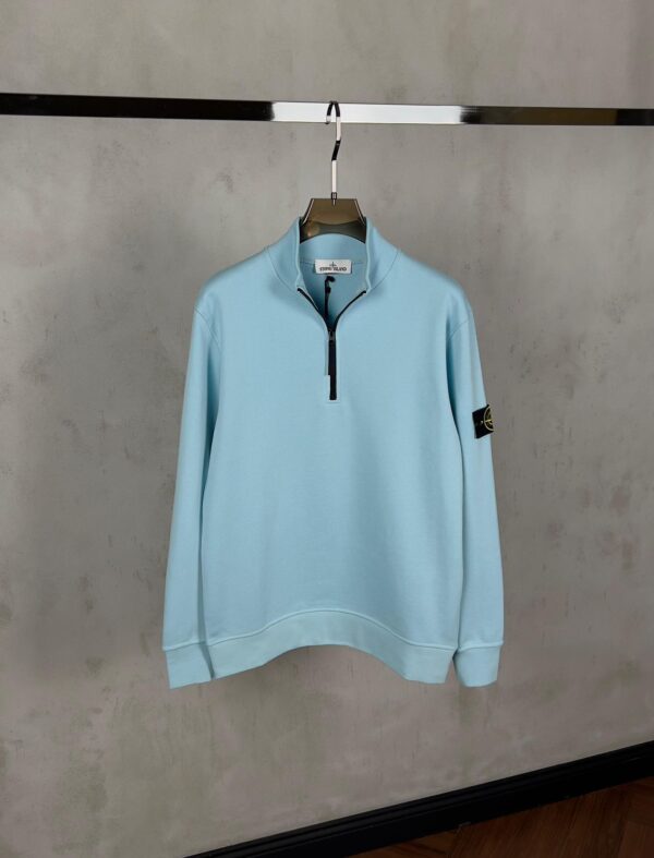 Stone Island – Halfzip Sweater Light Blue
