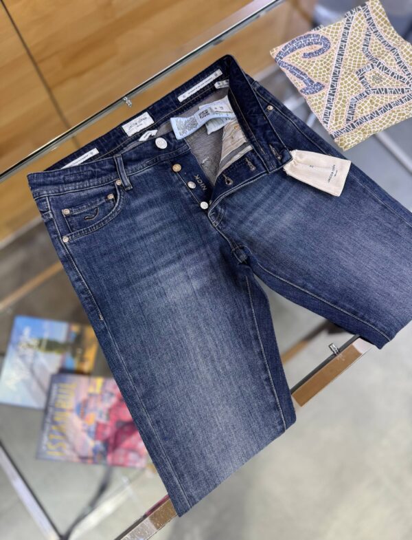 Jacob Cohen – Jeans Nick Blue Striped Label tweede afbeelding