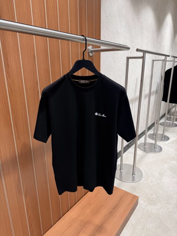 Loro Piana – T-Shirt Black White Logo