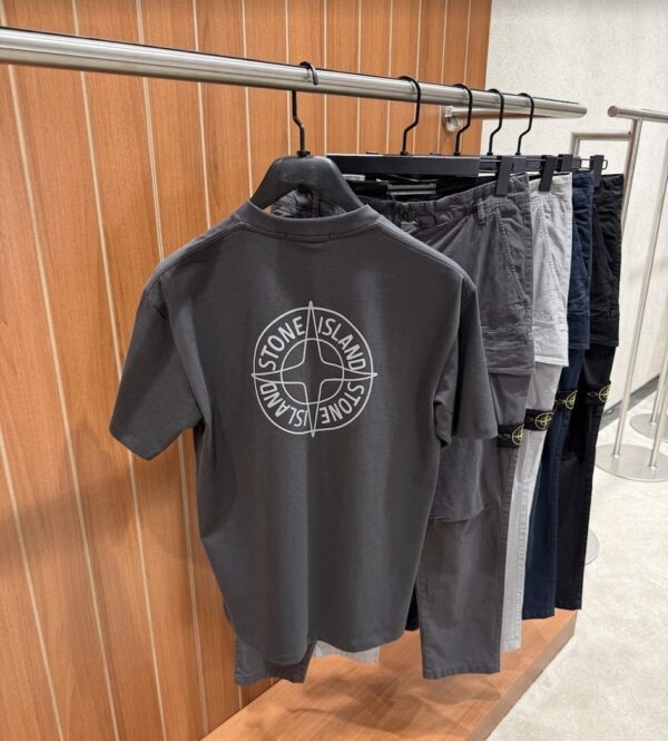 Stone Island – Compas Backprint T-shirt Smoked