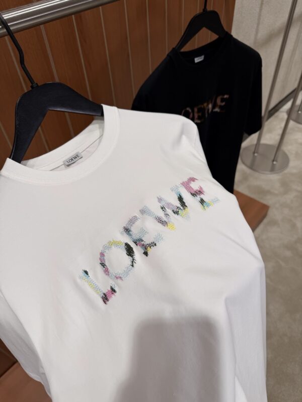 Loewe – Embroidered T-shirt White tweede afbeelding
