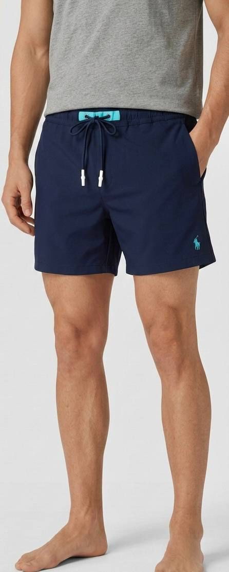 Ralph Lauren – Swimshort Navy Blue Turqoise Logo