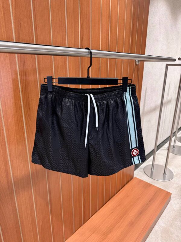 Casablanca – Swimshort Black Pattern Mint Stripe