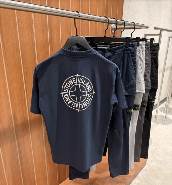 Stone Island – Compas Backprint T-shirt Navy Blue