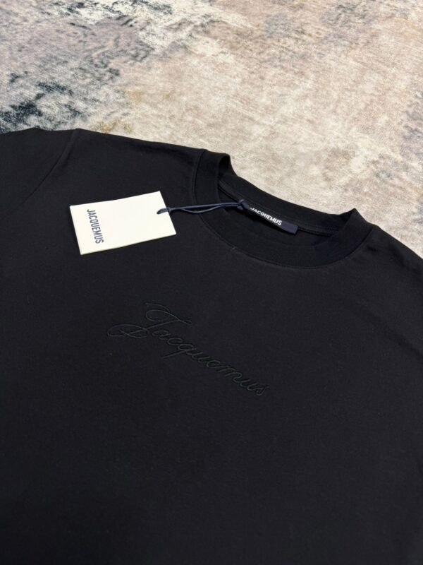 Jacquemus – Embroidered T-shirt Black tweede afbeelding