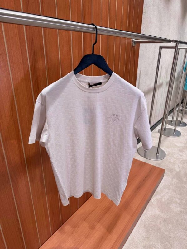 Louis Vuitton – Damier Cotton Pique T-shirt Beige
