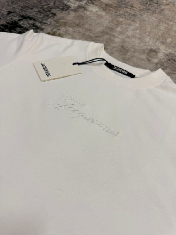 Jacquemus – Embroidered T-shirt White tweede afbeelding