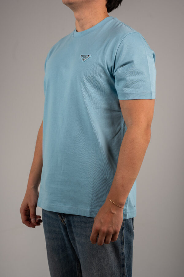 Prada – Basic T-shirt Light Blue tweede afbeelding