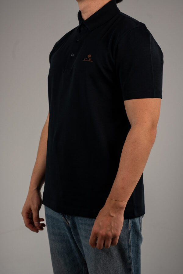 Loro Piana – Polo T-Shirt Black tweede afbeelding