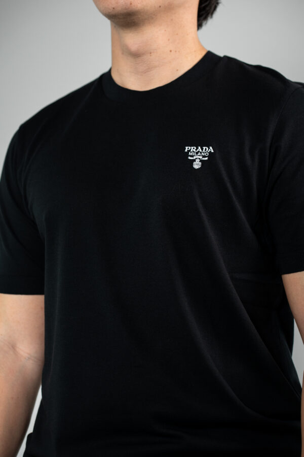 Prada – Basic Knitted T-Shirt Black tweede afbeelding