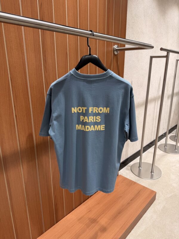 Drôle de Monsieur – Slogan T-shirt Blue tweede afbeelding