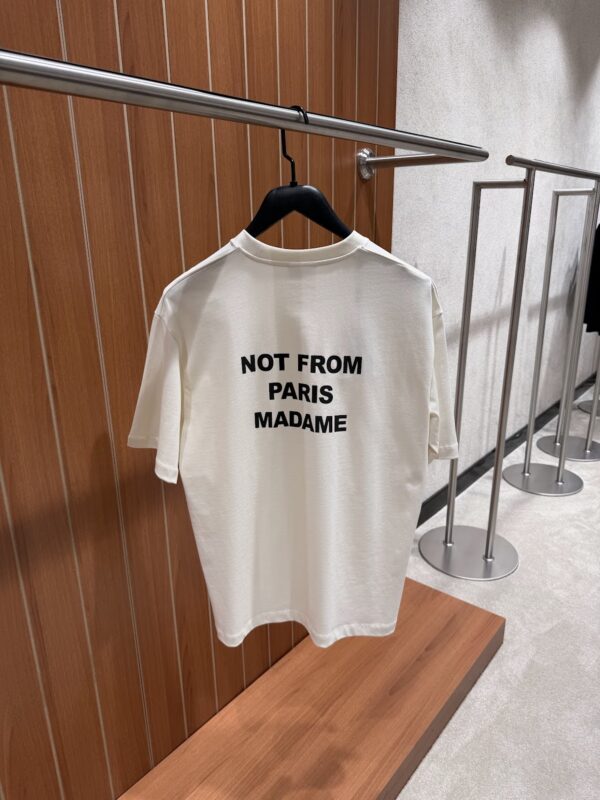Drôle de Monsieur – Slogan T-shirt Cream tweede afbeelding