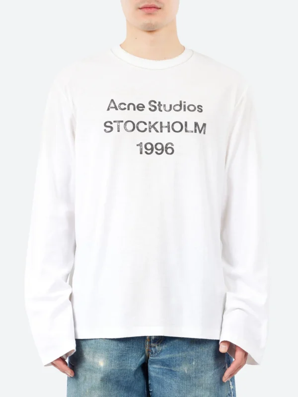 Acne Studios – Sprayed Logo Longsleeve T-shirt White