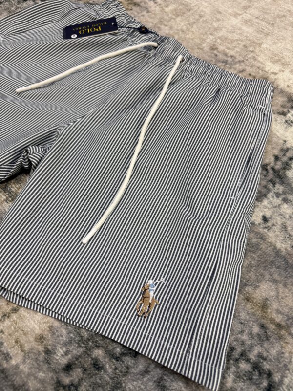 Ralph Lauren – Striped Swimshort Blue / White tweede afbeelding