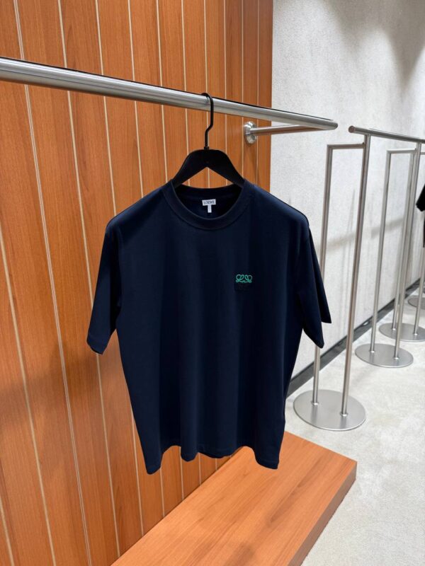 Loewe – Anagram Embroidered Black T-Shirt Green Logo