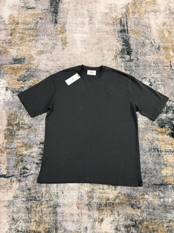 AMI – Basic T-Shirt Grey on Grey Logo