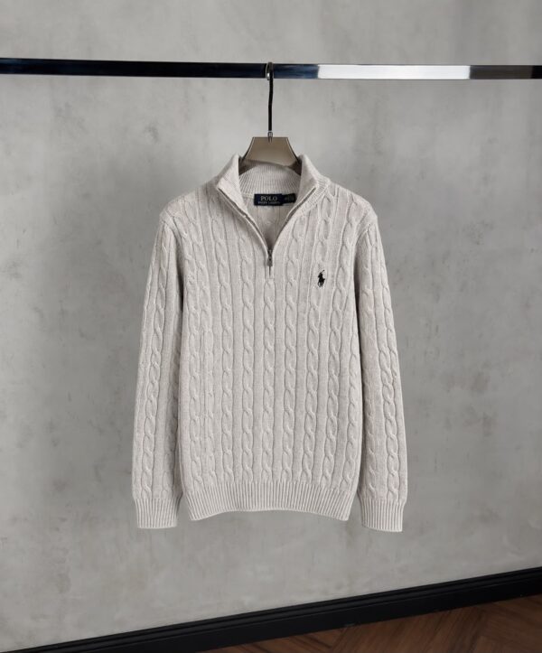 Ralph Lauren – Knitted Cable Halfzip Sweater Beige