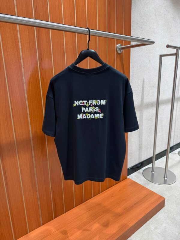 Drôle De Monsieur- Vine Slogan T-shirt Smoked tweede afbeelding