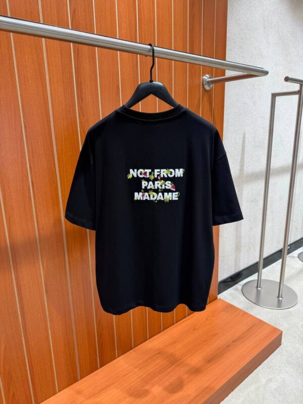 Drôle De Monsieur- Vine Slogan T-shirt Black tweede afbeelding