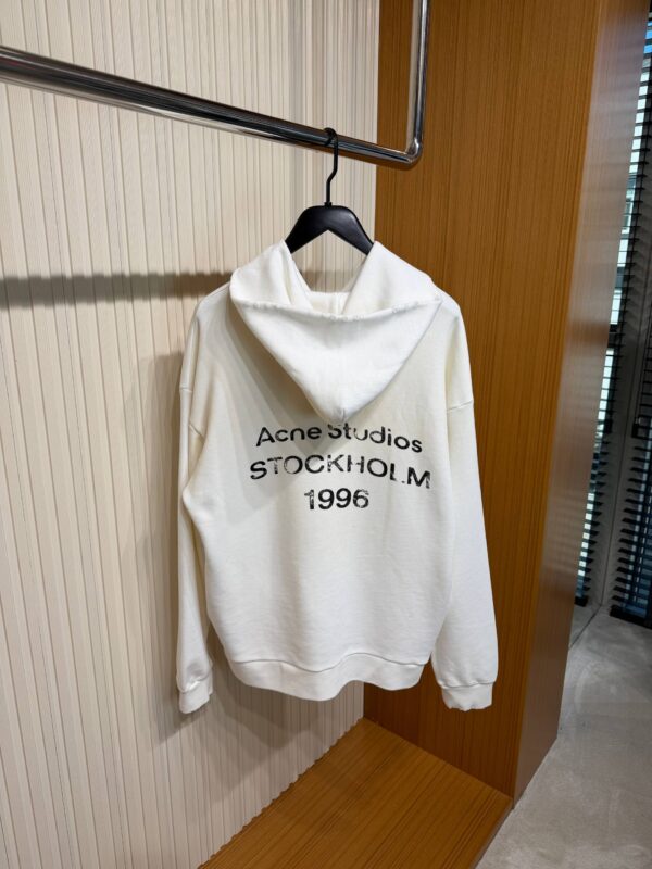 Acne Studios – Oversized Hoodie Ecru tweede afbeelding
