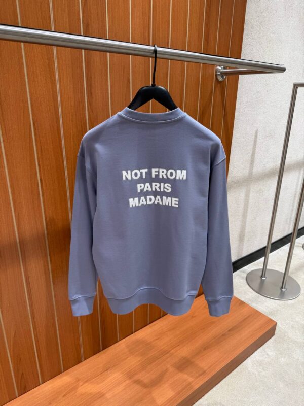 Drôle De Monsieur- Slogan Sweater Indigo tweede afbeelding