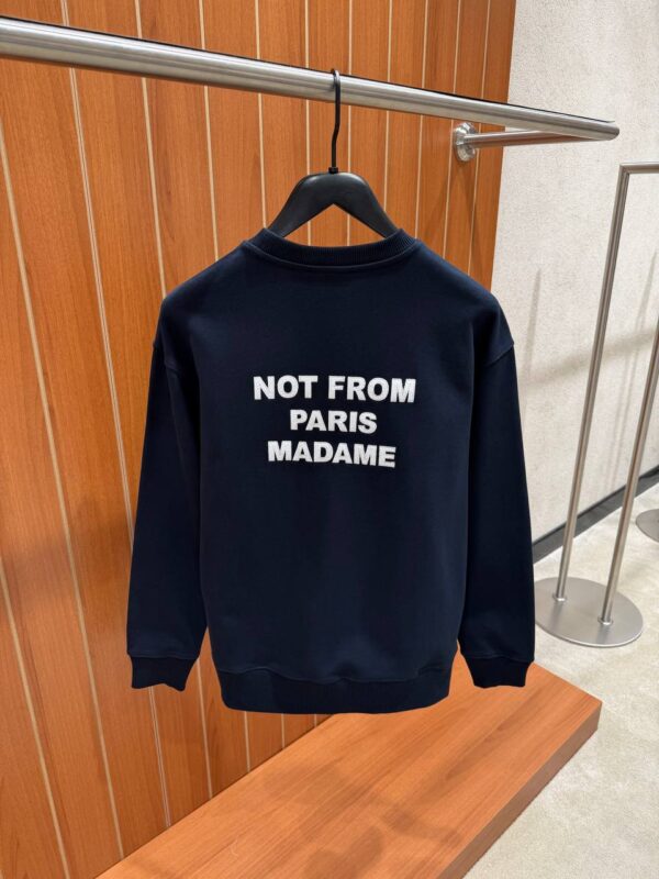 Drôle De Monsieur- Slogan Sweater Navy Blue tweede afbeelding