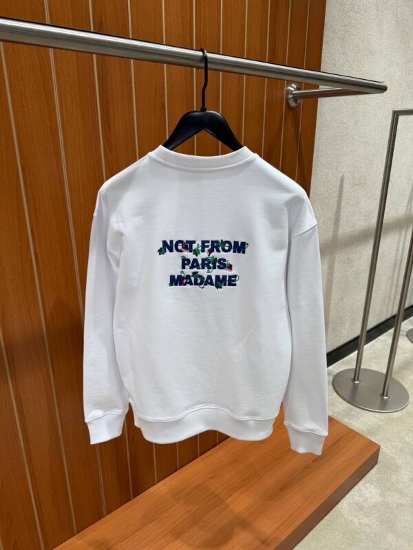 Drôle De Monsieur- Vine Slogan Sweater White tweede afbeelding