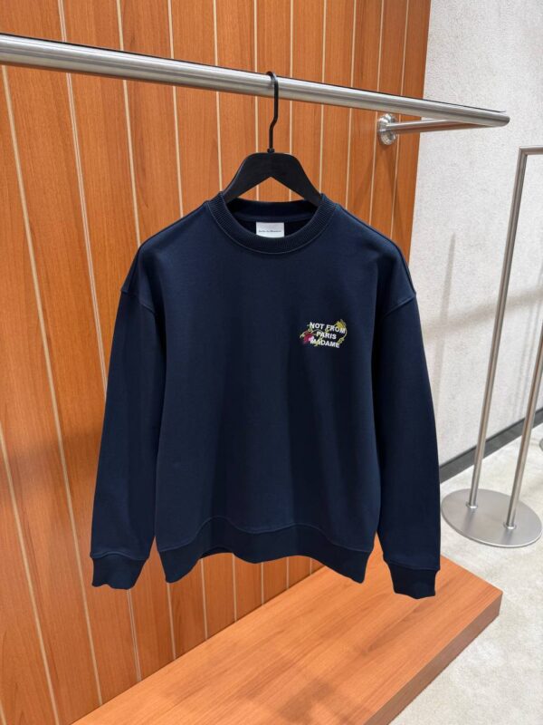 Drôle De Monsieur- Vine Slogan Sweater Navy Blue