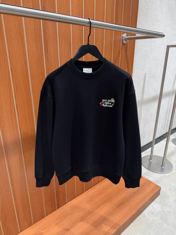 Drôle De Monsieur- Vine Slogan Sweater Black