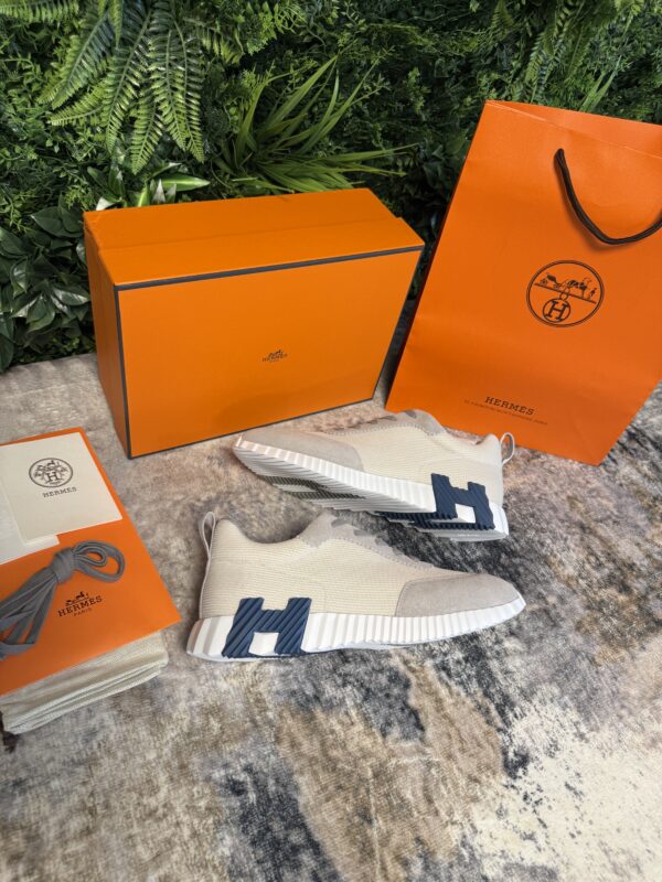Hermes – Bouncing Sneaker Grey Blue H tweede afbeelding